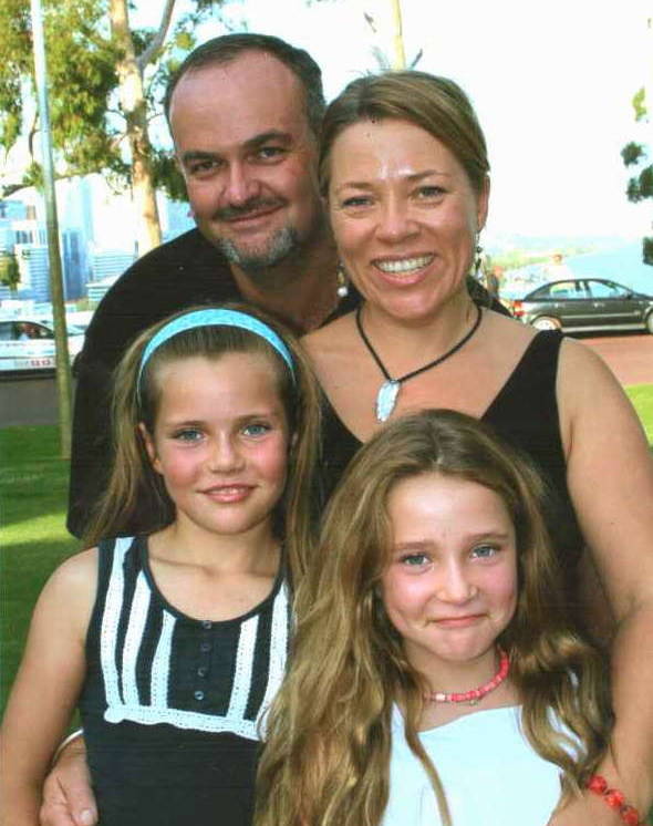 Photo: Noel, Theresa, Gabrielle and Eliza Puzey
