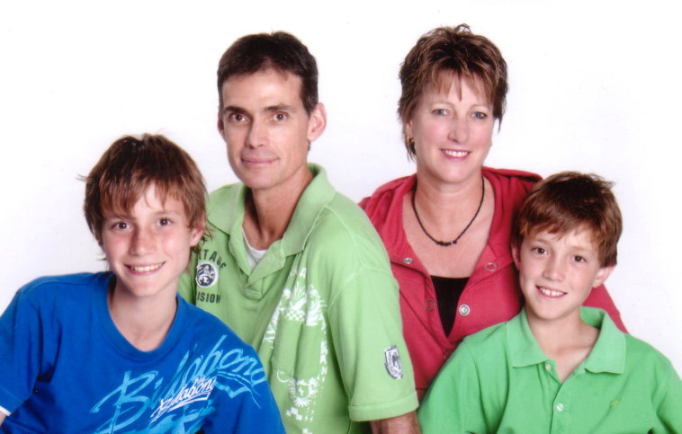 Photo: David, Geraldine and family