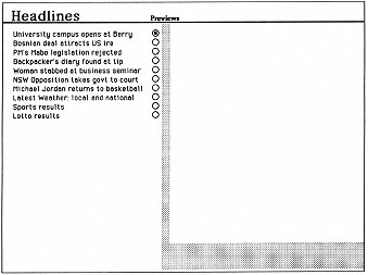 Figure 1: Headlines page