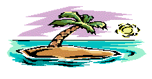 Tropical island graphic